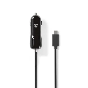 Carregador de Carro 3,0 a Cabo Fixo Usb Type-C