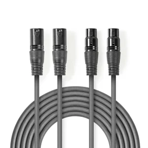 Cabo de Áudio Compensado Xlr  2x Xlr 3 Pin Mascu.