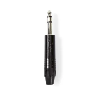 Ficha Jack 6.35mm Macho Niquel Preto