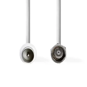 Nedis Csgp41800wt50 Cabo Coaxial 5 M Tipo F Iec B.