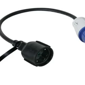 Cabo com Adaptador Tomada Schuko / Ficha Cee