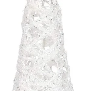 Arvore de Natal Estilo Cone Cor Branco 40x12cm