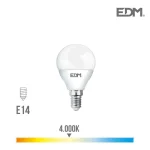 E14 LED Esférico 5w 400 Lm 4000k Daylight Ed