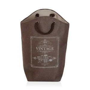 Cesto de Roupa Suja Versa Adele Chocolate (52 X 6.