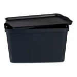 Caixa de Armazenagem com Tampa Antracite Plástico.