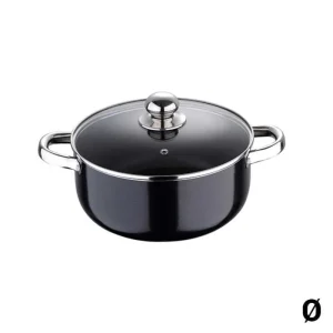 Caçarola Pixel Preto Aço Inoxidável Alumínio Forj.