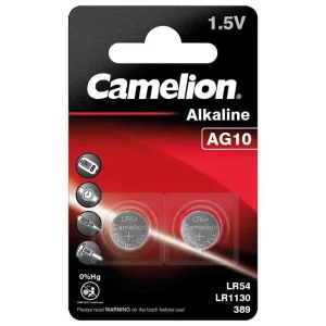 Célula de Botão Alcalina Ag10, Lr54