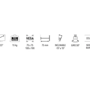Suporte de Tv para Tv Led/Tft de 10" a 23" com In.