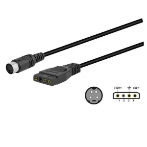 Ligação de Tomada Oca Macho de 5,5x2,1 Mm para Mi.