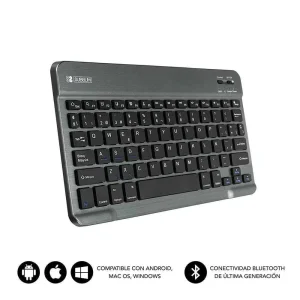 Subblim Teclado Smart Bluetooth Grey Preto, Cinze.