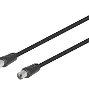 Cabo de Antena Macho para Femea Preto 1.5m