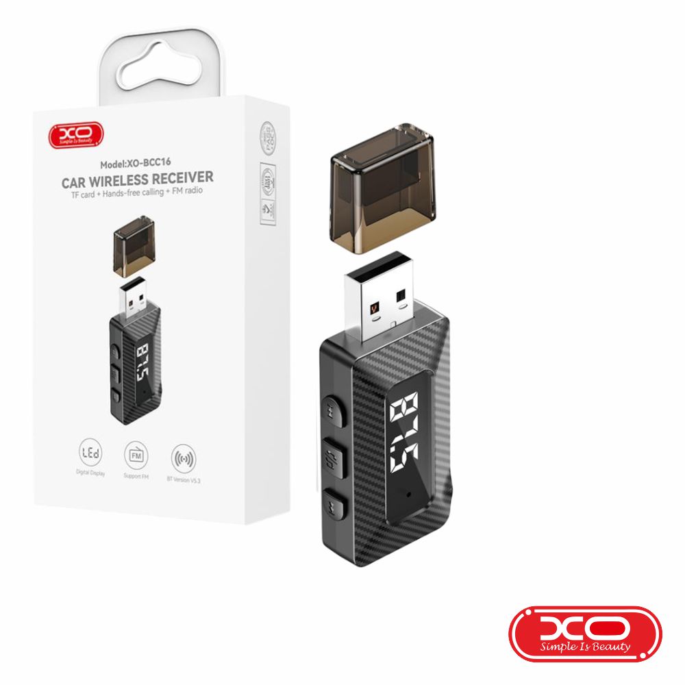 Transmissor FM Mãos-Livres Bluetooth 5.3 USB-A XO