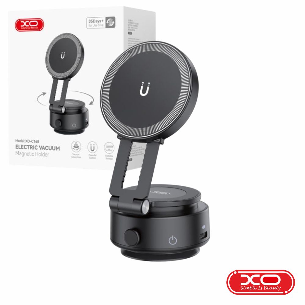 Suporte Universal Motorizado P/ Telemóvel Magnético Preto XO