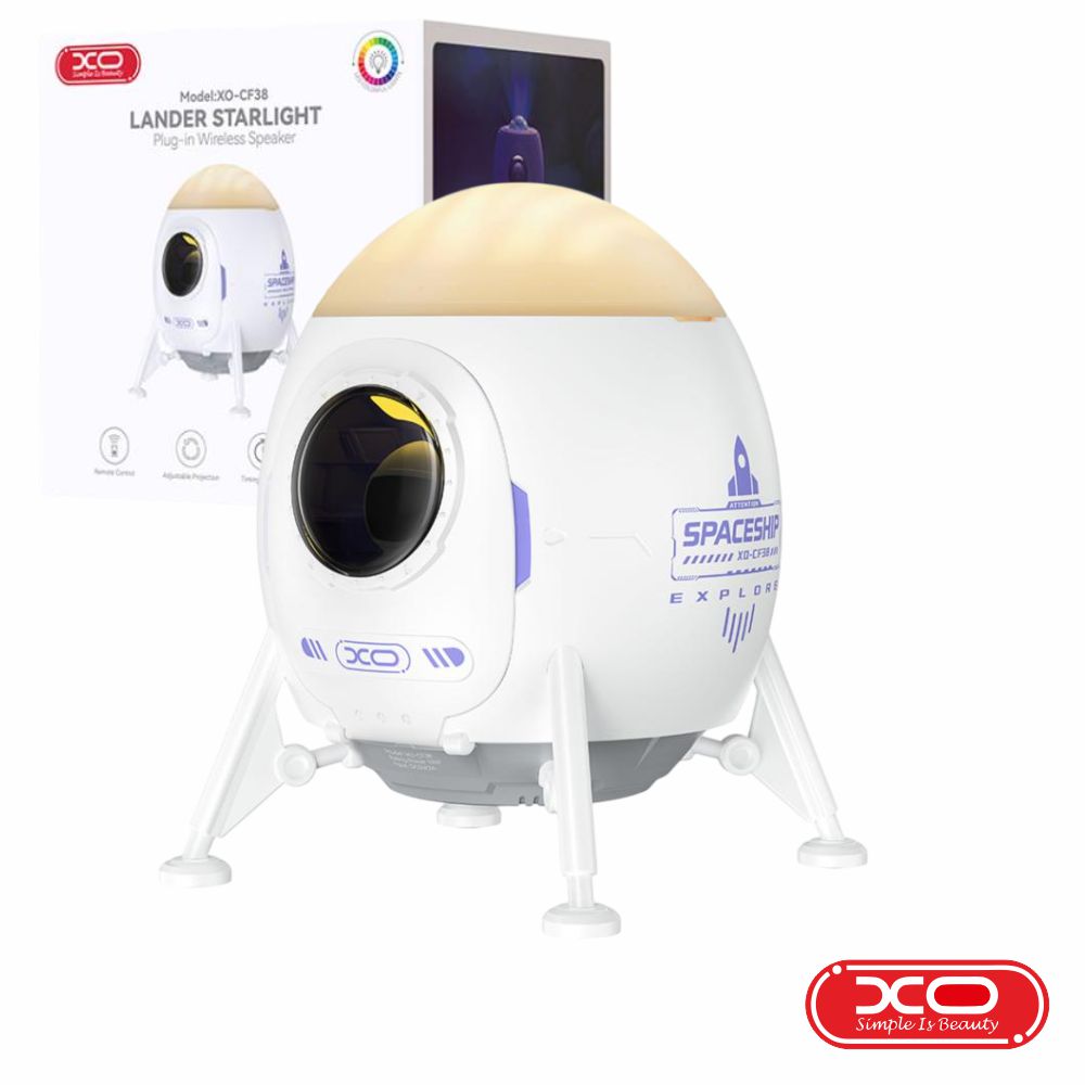 Projetor LED Em Forma de Nave C/ Astronauta RGB 10W XO