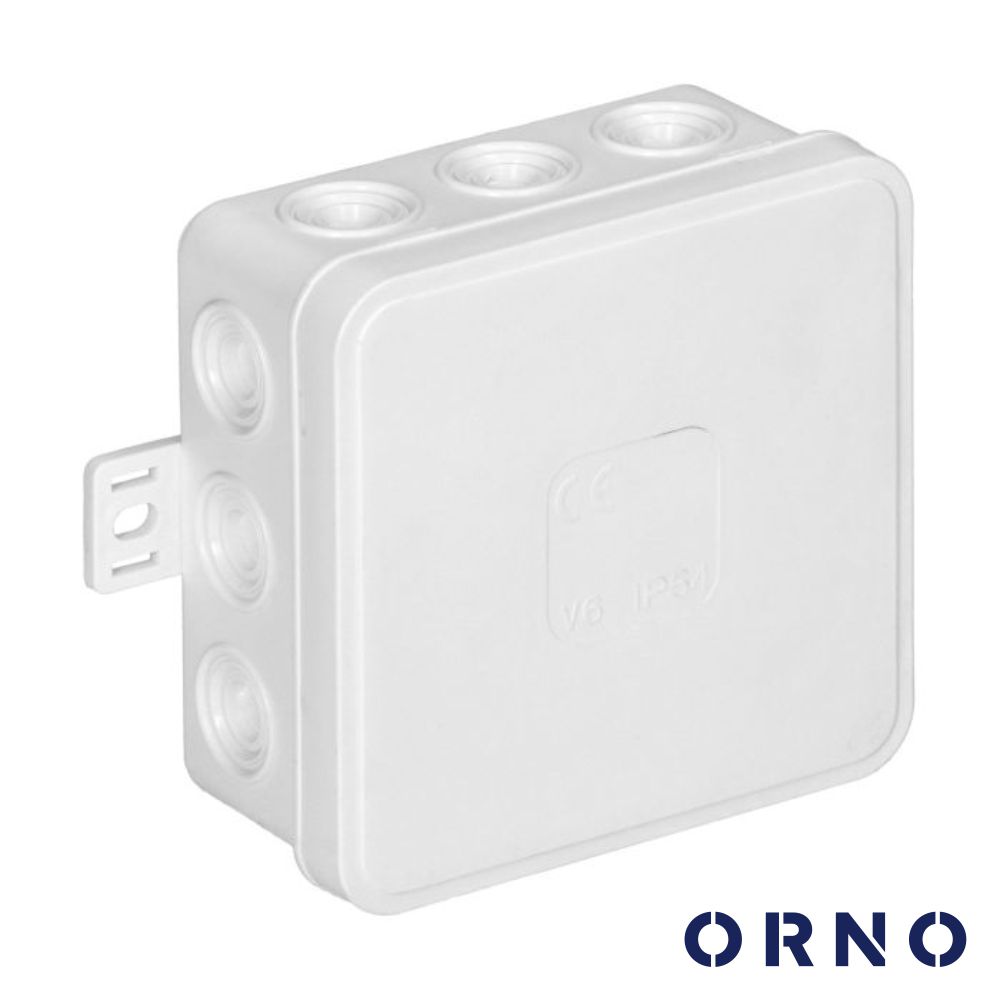 OR-JB-13803/W CAIXA DE DERIVAÇÃO ESTANQUE C/ 12 CONES 85X85X41MM ORNO