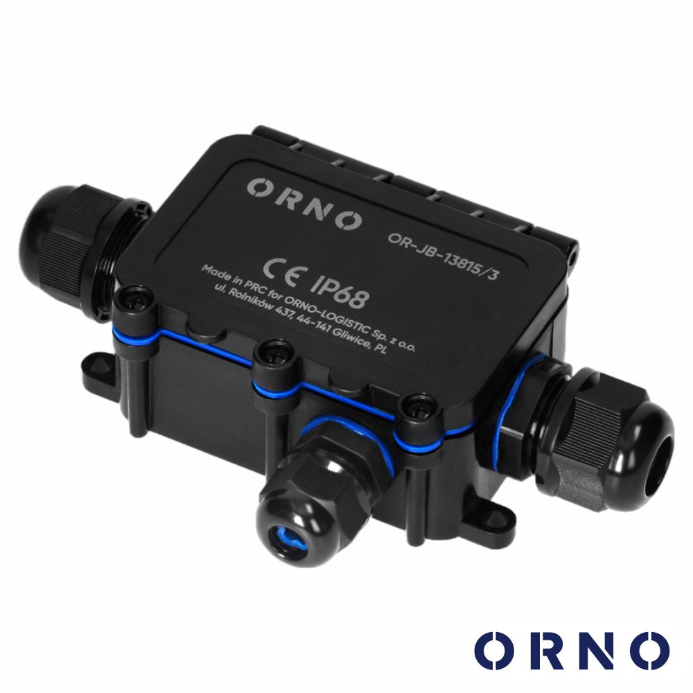 Caixa Junção 3 Vias C/ 3 Condutores IP68 ORNO