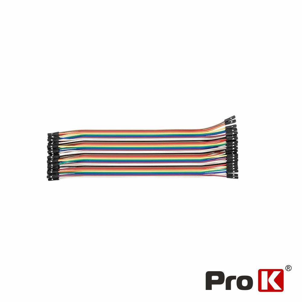 KIT 25 Cabos de ligação Jumper Fêmea/Fêmea PROK