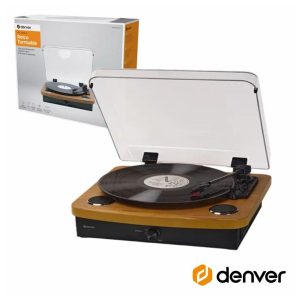 VPL-230LW Gira discos 33/45/78rpm vintage 2X10W madeira Denver