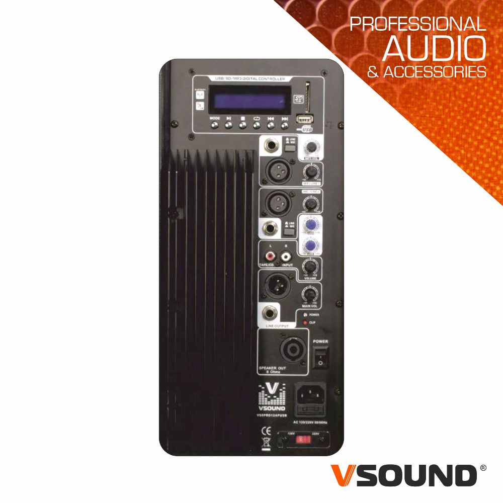 Modulo De Amplificação Completo P/ VSSPRO12APUSB-AMP VSOUND