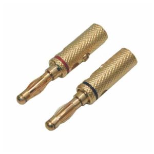 20-55PAR Kit 2 fichas banana douradas metalicas vermelha / preta