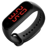 Relógio Preto com Pulseira Termômetro