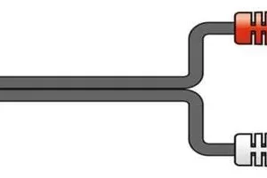 Ficha Estéreo de 3.5 Mm para 2x6.3 Mm Mono Plug 1.