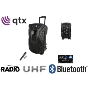 Coluna Pa 10" Uhf Bluetooth + Microfone Mão
