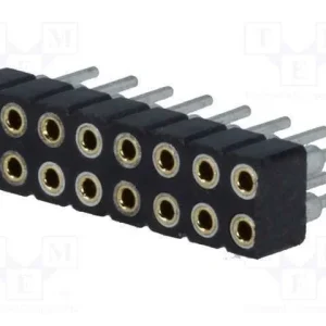 Tomada, Pinos, Fêmea, Pin: 16, Simples, 2mm, Tht,.