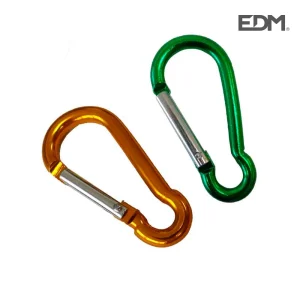 Mosquetão Alumínio 6cmx 6mm Várias Cores