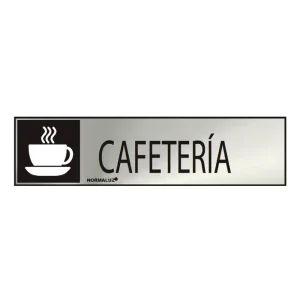 Sinal Informativo 'cafetaria' (Inox Adesivo 0.8mm)