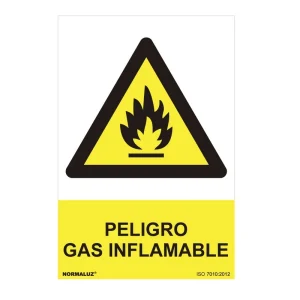 Sinal Perigo 'perigo Gás Inflamável' (Pvc 0.7mm) 3