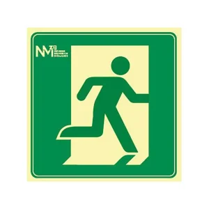 Sinal de Evacuação "Saída" Esquerda Classe B, Pvc.