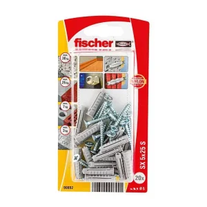 Fischer 90892 Cavilha 20 Unidade(S) Metal, Plásti.