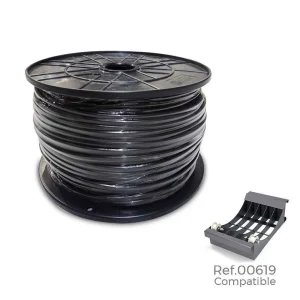 Bobine de Cabo 2x1mm Plano Preto 500mts (Audio) (B