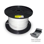 Rolo de Cabo 2x0,75mm Plano Branco 700mts (Audio).