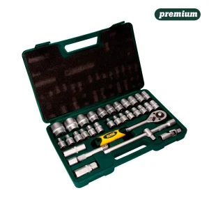 Jogo 32 Peças de Soquetes e Acessorios de 1/2'cr.V