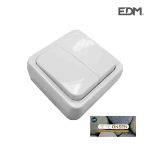 Interruptor Duplo Superficie Serie Onsen Blister