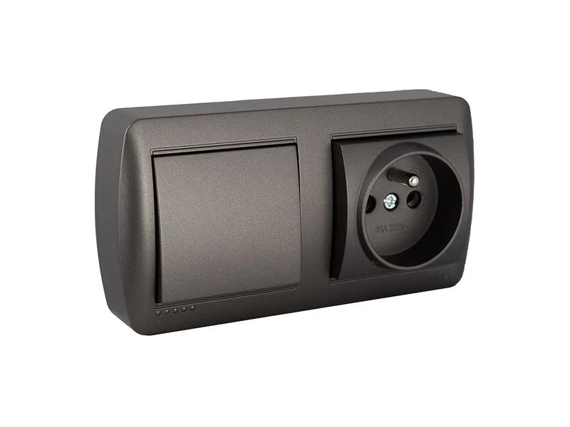 Tomada Fixa 2p+T 16a 250v + Interruptor 10ax 250v