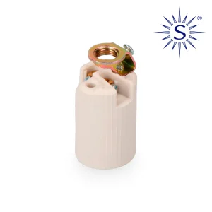 Casquilho P/ Lâmpada E14 Branco C/ Proteção