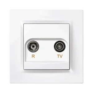 Tomada de Televisão Intermediária Branca