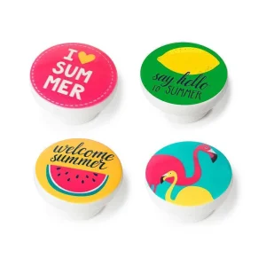 Blíster com 4 Puxadores Redondos para Móveis, Fab.