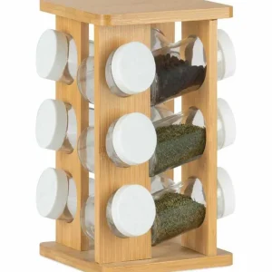 Suporte Condimentos Giratório de Bambu Cc72105 An.