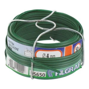 Arame Plastificado Verde 4mmx50mts Multi Usos