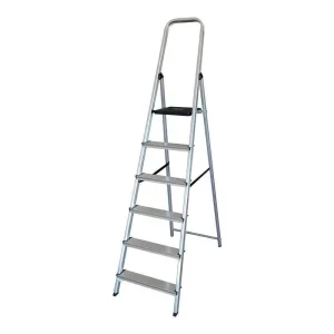 Escadote Doméstico Alumíno 6 Degraus Edm