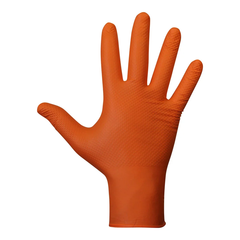 Luva Agility Grip Nbr S/Orange Powder T7.Caixa 50.
