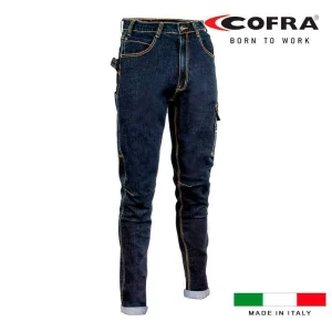 Calças Cabries Azul Jeans Cofra Tamanho 46