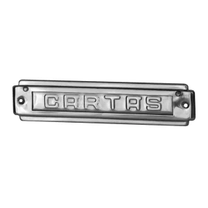 Placa Cartas Inox 22x25cm