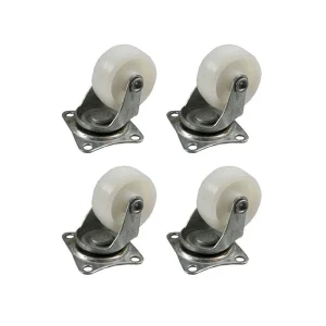 Set 4 Rodas 40mm Brancas 45x40mm