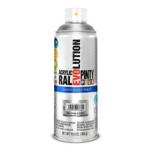 Spray Pintyplus Base de Água Aluminio Branco 520cc