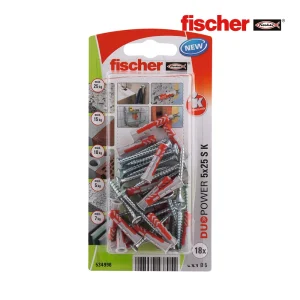 Blister 18 Buchas + Parafusos Duopower 5x25 Fisch.